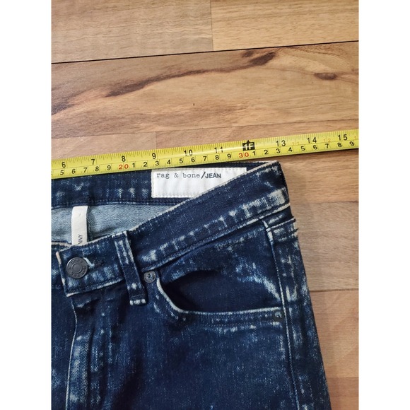 Rag & Bone Women's The Skinny Jean Washed Dark Blue Size 26 - Picture 5 of 12